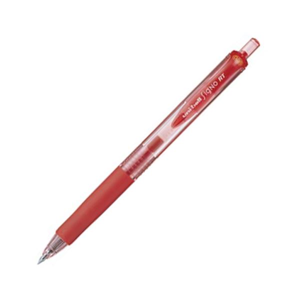 (まとめ) 三菱鉛筆 ゲルインクボールペンユニボール シグノ RT ノック式 0.38mm 赤 UMN103.15 1本 【×100セット】