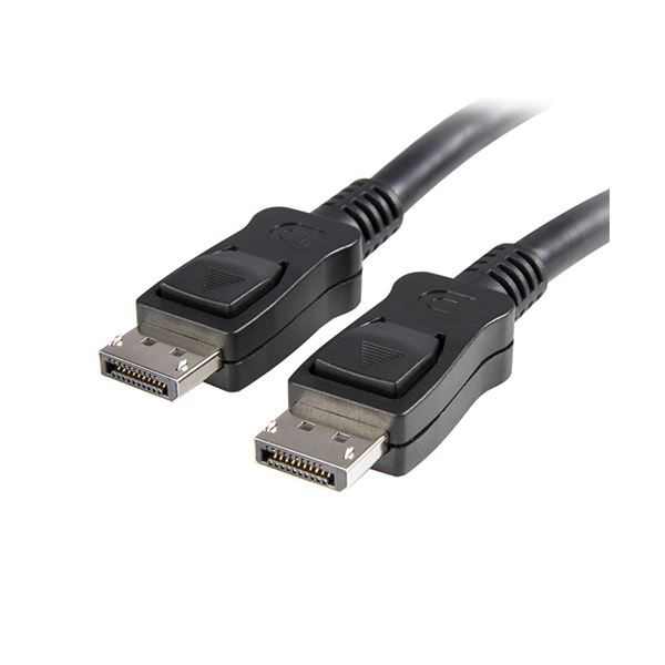 (まとめ) StarTechラッチ付き添い人DisplayPort1.2 ディスプレイポートモニターケーブル 2m 4K 雄/雄 黒いこと DISPL2M1本 【×10書き割り】