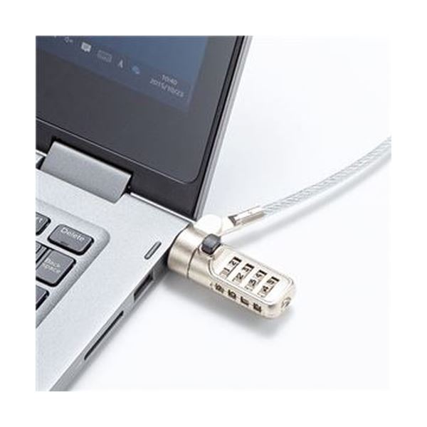 (まとめ)サンワサプライ小型セキュリティスロット対応ダイヤル式セキュリティSLE-36S1個【×3セット】送料無料!