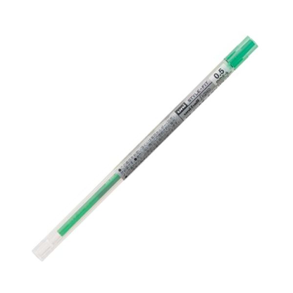(まとめ) 三菱鉛筆 ゲルインクボールペンスタイルフィット 替芯 0.5mm グリーン UMR10905.6 1セット（10本） 【×10セット】