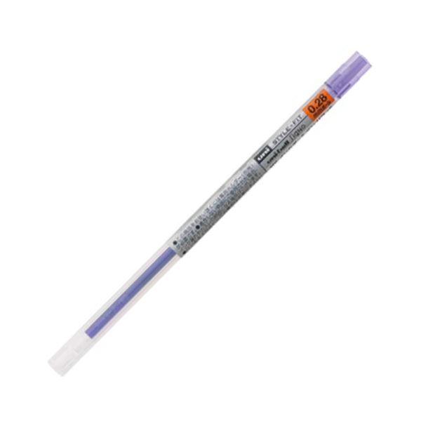 (まとめ) 三菱鉛筆 ゲルインクボールペンスタイルフィット 替芯 0.28mm バイオレット UMR10928.12 1セット（10本） 【×10セット】