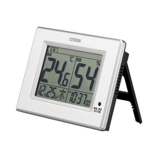 (まとめ)シチズンデジタル高精度温湿度計ライフナビD200A白8RD200-A031個【×5セット】送料無料!