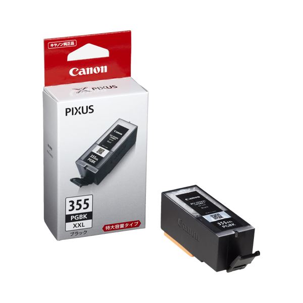 (まとめ) キヤノン Canon インキ貯蔵タンク BCI-355XXLPGBK 黒いこと 特大静電容量 8048B001 1個  【×10仕掛ける】
