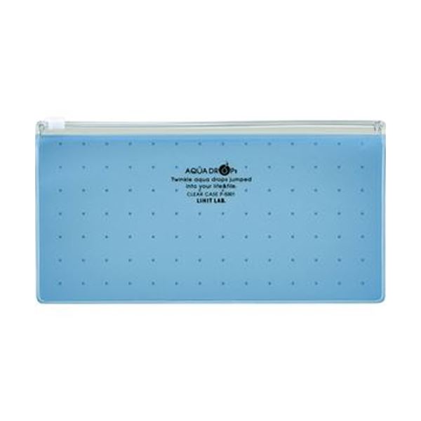(まとめ)リヒトラブ AQUA DROPsクリヤーケース PEN(通帳)青 F-5301-8 1枚【×50セット】