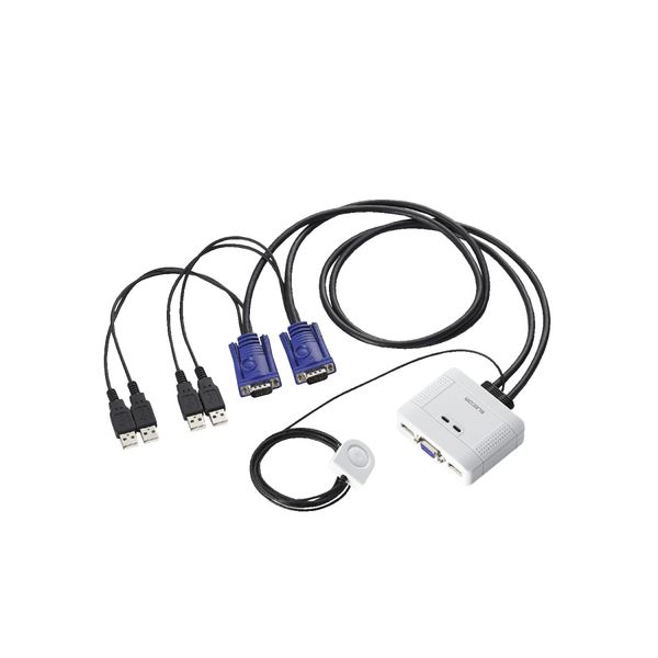 (まとめ）エレコム USB相応うマイコンうつり変わり器 マイコン2台用 KVM-KUSN 1個【×3仕掛ける】