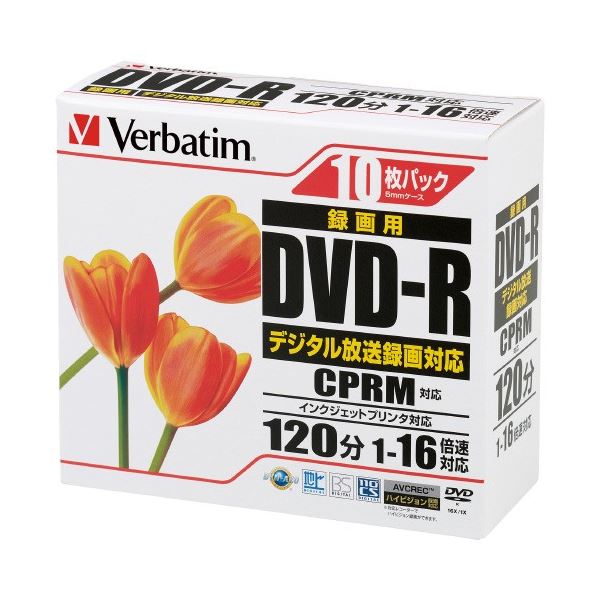 (まとめ) 三菱ケミカルメディア 録画DVDR 10枚 VHR12JPP10 【×30セット】