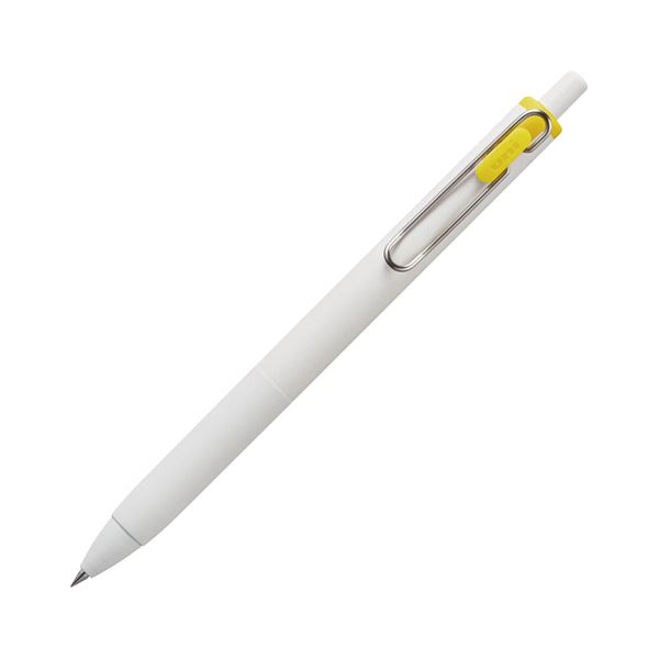 （まとめ）三菱鉛筆 ゲルインクボールペン ユニボール ワン 0.5mm イエロー （軸色：オフホワイト） UMNS05.2 1本 【×50セット】 5,680円