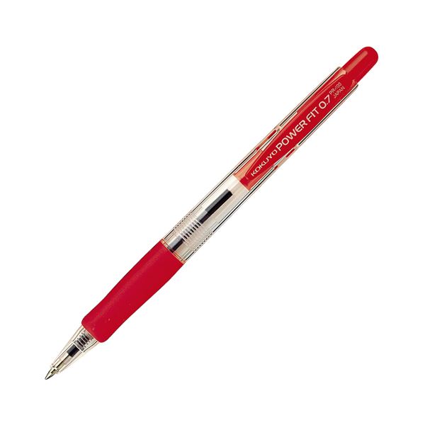 （まとめ）コクヨ 再生樹脂ボールペン（パワーフィット）0.7mm 赤 PR-100R 1セット（10本）【×10セット】 10,094円