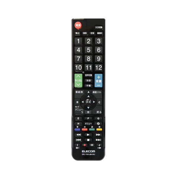 A4   ELECOM ERC-TV01LBK-MU テレビリモコン