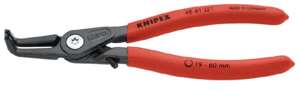 4841J21KNIPEX 16 -60mm 穴用スナップリングプライヤー 曲8358263 　送料込み！
