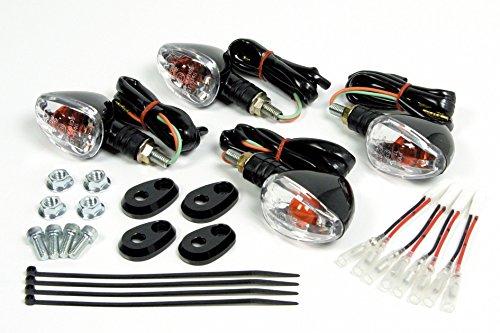 ストリームラインウインカーセット(4pcs/ブラック) Ninja250R/Dトラッカー125/KLX125/AsianKSR110 品番:05-08-0282 送料込み!|生活雑貨のお店!Vie-UP