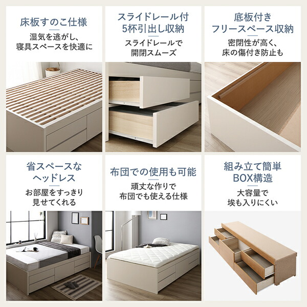 春色3カラー✧ 〔組立設置サービス付き〕 収納 ベッド ヘッドレス ショート丈 セミシングル 国産 ポケットコイルマットレス付き ダークブラウン 日本製 - 通販 - gemeinsam-anders-leben.de