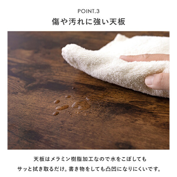 テーブル ブラウン 両面引出し付き 組立品 送料込！ テーブル | eu