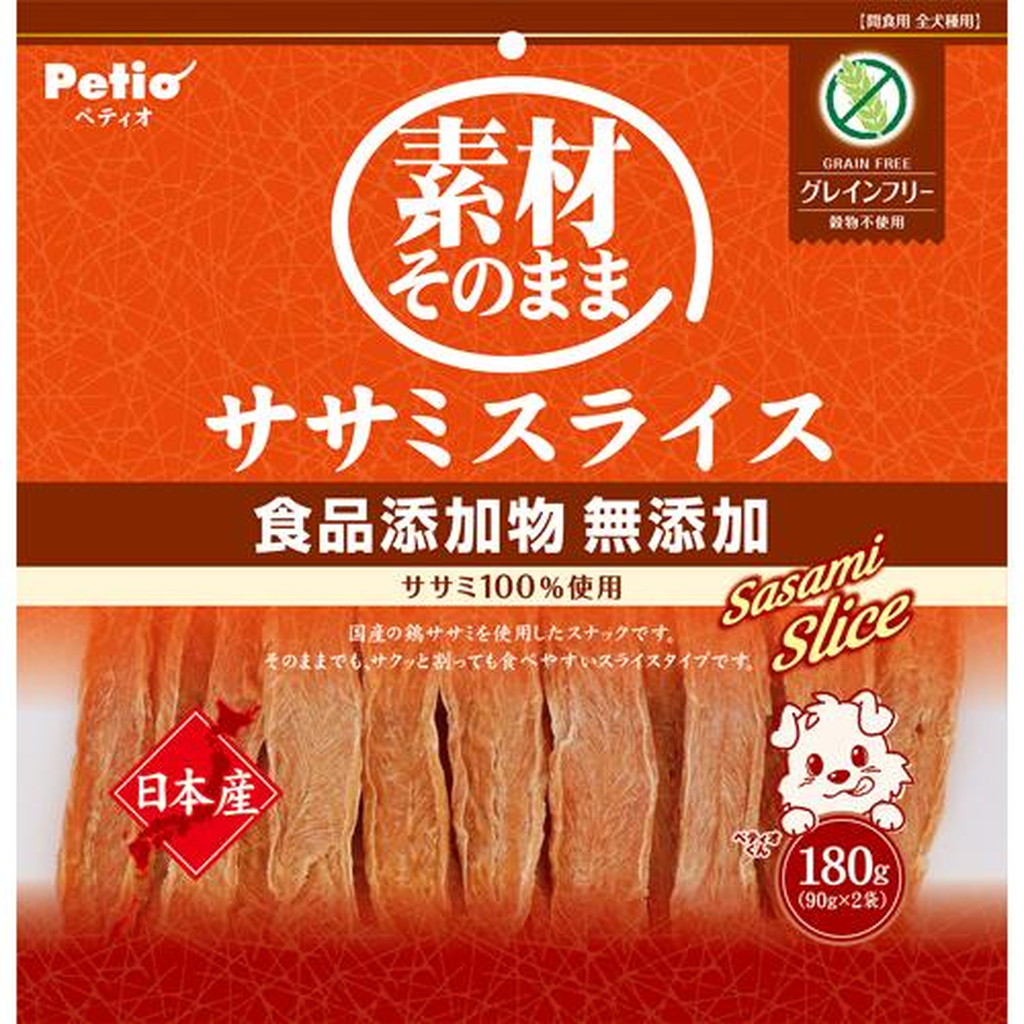 ペティオ 素材そのまま ササミスライス(180g)【ペティオ(Petio)】 (北海道・沖縄・離島は別途送料)