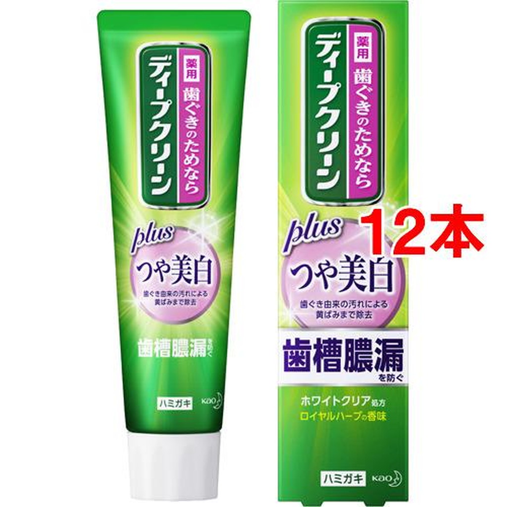 在庫一掃 北海道 100g ディープクリーン つや美白 離島は別途送料 沖縄 薬用ハミガキ 12本セット デンタルケア