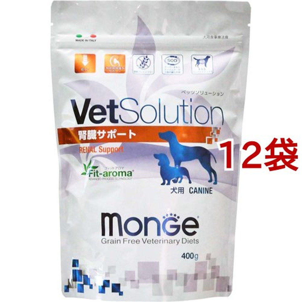 オープニング 大放出セール VetSolution 食事療法食 犬用 腎臓サポート 400g 12袋セット fucoa.cl