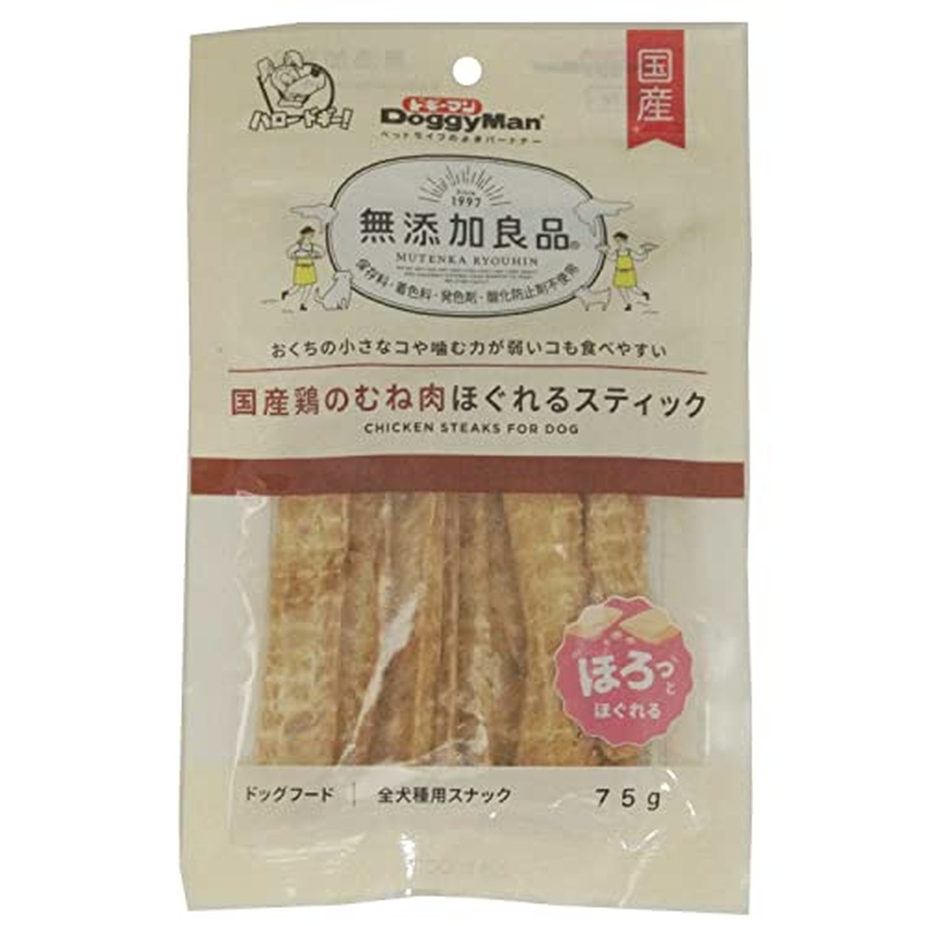 店舗 ドギーマン 無添加良品 国産鶏のむね肉ほぐれるスティック 75g 36袋セット fucoa.cl