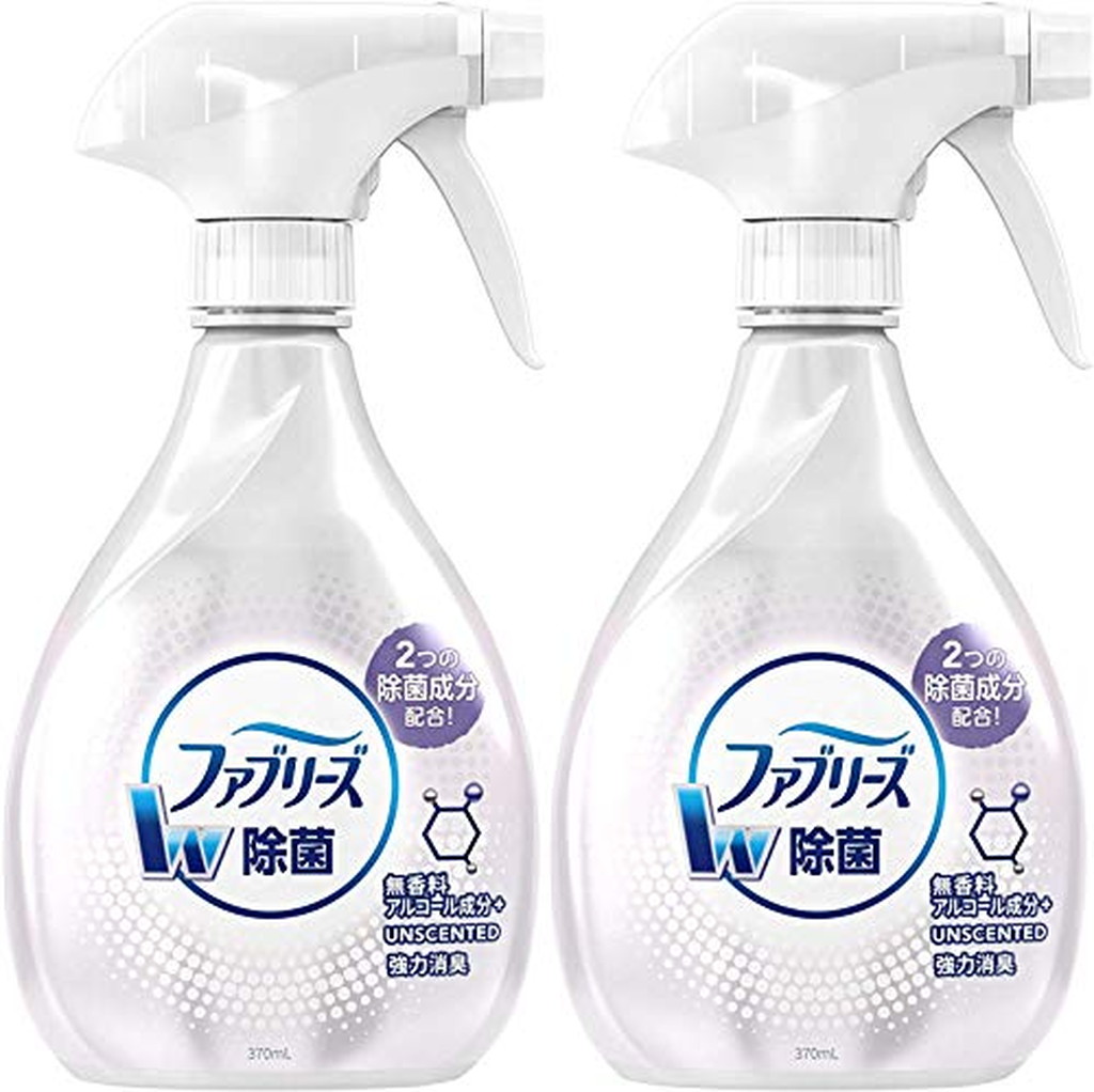 ファブリーズ W除菌+消臭 370ml febreze lrm06 tktk08 アルコール成分+ 布製品用消臭剤 無香料 衣類 【日本製】  アルコール成分+