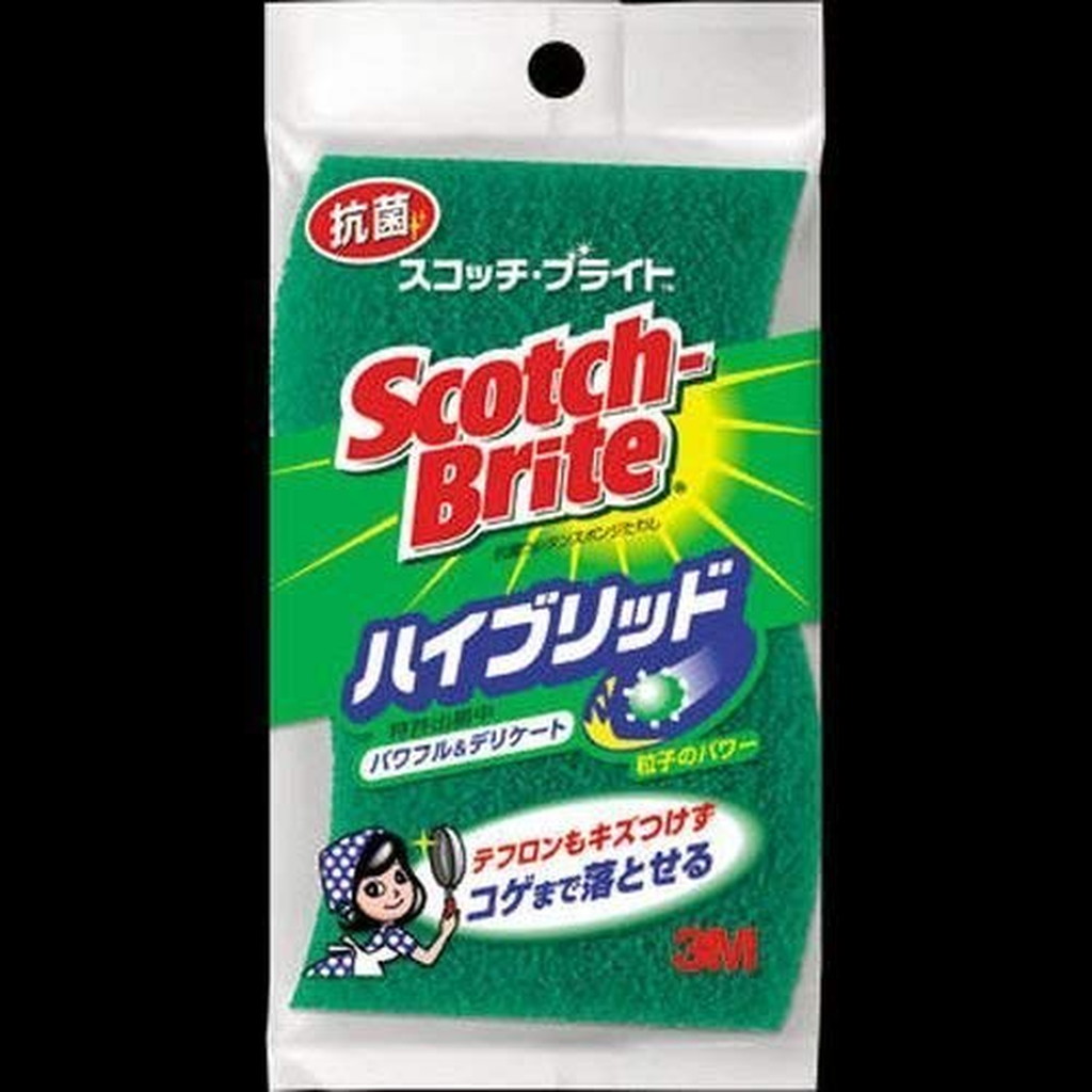 送料込】 3M スコッチブライト ハイブリッド貼り合わせ キッチン スポンジ グリーン 18個セット 食器 洗い