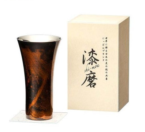 ウチキ 漆磨 漆塗りカップ 白檀(びゃくだん) シングルカップL 黒 SCS-L501(1個)