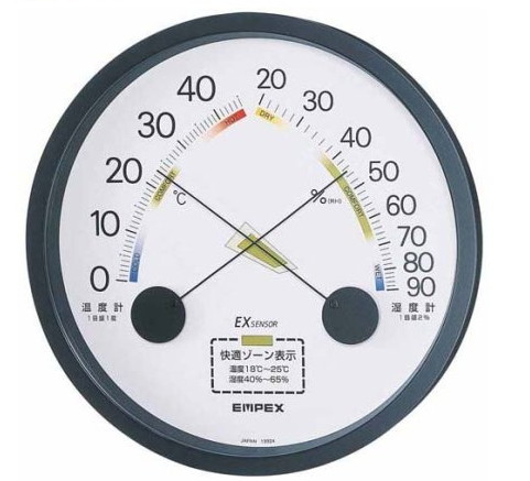 エスパス 温湿度計 ブラック TM-2332(1個)