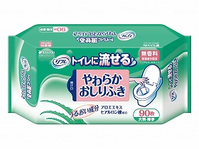 Tﾄｲﾚに流せるやわらかおしりふき/ｹｰｽ/- リブドゥ 92078