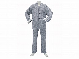 紳士楽らくﾊﾟｼﾞｬﾏ ﾍﾟｰｽﾞﾘｰ柄/ｸﾞﾚｰ/LL 神戸生絲 805