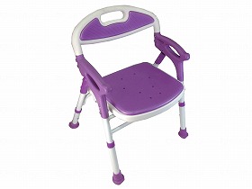 折りたたみｼｬﾜｰﾁｪｱ 楽湯7550ST/ﾊﾟｰﾌﾟﾙ/- 島製作所 7550