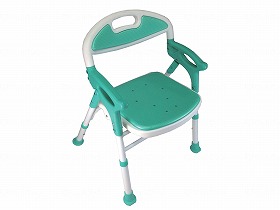折りたたみｼｬﾜｰﾁｪｱ 楽湯7550ST/ﾗｲﾄｸﾞﾘｰﾝ/- 島製作所 7550