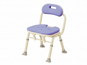 ｺﾝﾊﾟｸﾄ折りたたみｼｬﾜｰﾍﾞﾝﾁIC/ﾌﾞﾙｰ/- アロン化成 536360