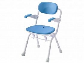楽らく開閉ｼｬﾜｰﾍﾞﾝﾁ　Sﾌｨｯﾄ/ﾌﾞﾙｰ/- アロン化成 536091