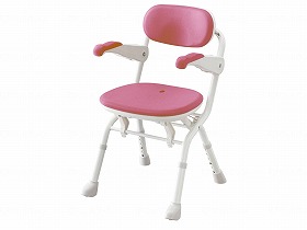 楽らく開閉ｼｬﾜｰﾍﾞﾝﾁ　Sｺﾝﾊﾟｸﾄ/ﾚｯﾄﾞ/- アロン化成 536-094｜生活雑貨のお店！Vie-UP