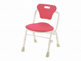 やわらかシャワーチェアクレオ折リタタミ(防カビプラス)背付 ピンク 幅46cm リッチェル 19190 送料込!