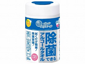 ｴﾘｴｰﾙ除菌できるｱﾙｺｰﾙﾀｵﾙ/ｹｰｽ/本体100枚入 大王製紙 733610