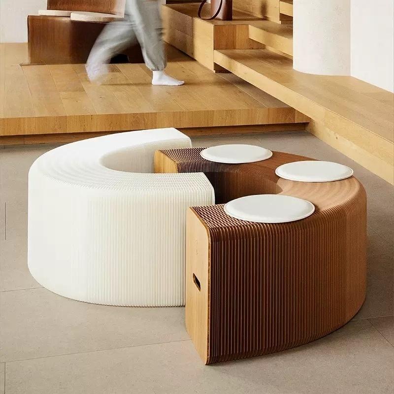 楽天市場】ペーパーベンチ アコーディオン 折りたたみ式 クラフト紙