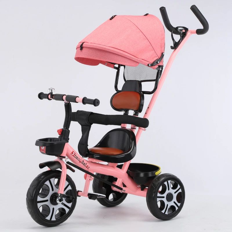 三輪車 子供用三輪車 キッズバイク 手押し棒付き 乗用玩具 ガードレール付き 子供用 幼児用 こども自転車 おもちゃ 1歳～6歳 軽量 収納