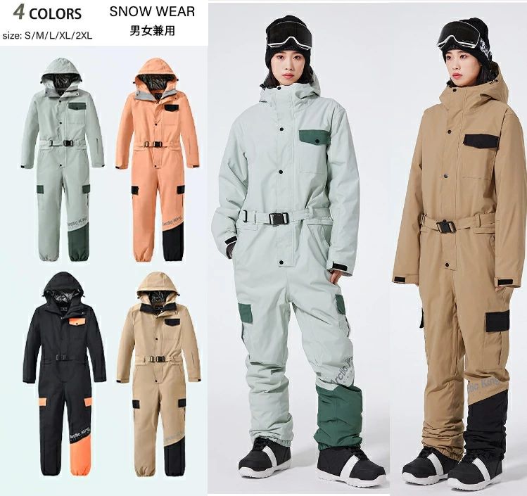 スノーボードウェア スキーウェア つなぎ 男女兼用 Lサイズ 防風 防寒 10003526.jpg