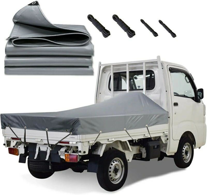 荷台シート 防水シート 荷台カバー エステル帆布 防水仕樣 PVC帆布 日焼け防止 軽トラック用 擦れに強い 高密度 耐久性 長期間使用可能｜VIEW shop
