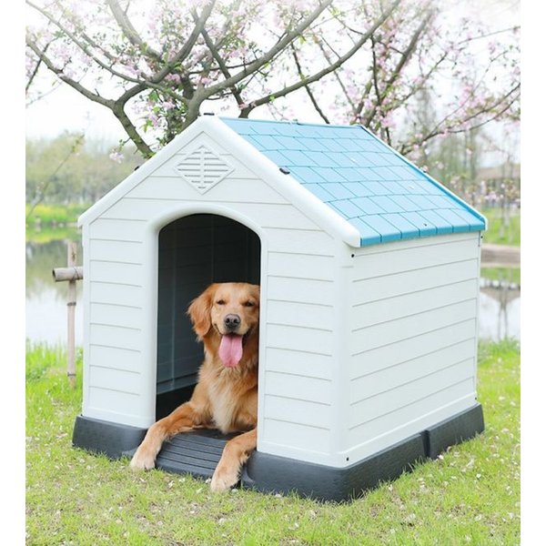 大型犬 ドッグ 犬舎 犬小屋 ハウス おうち 屋外 野外 庭用 プラス ティック製 プラスチック 防水 通気性 ドア無し｜VIEW shop 35,555円