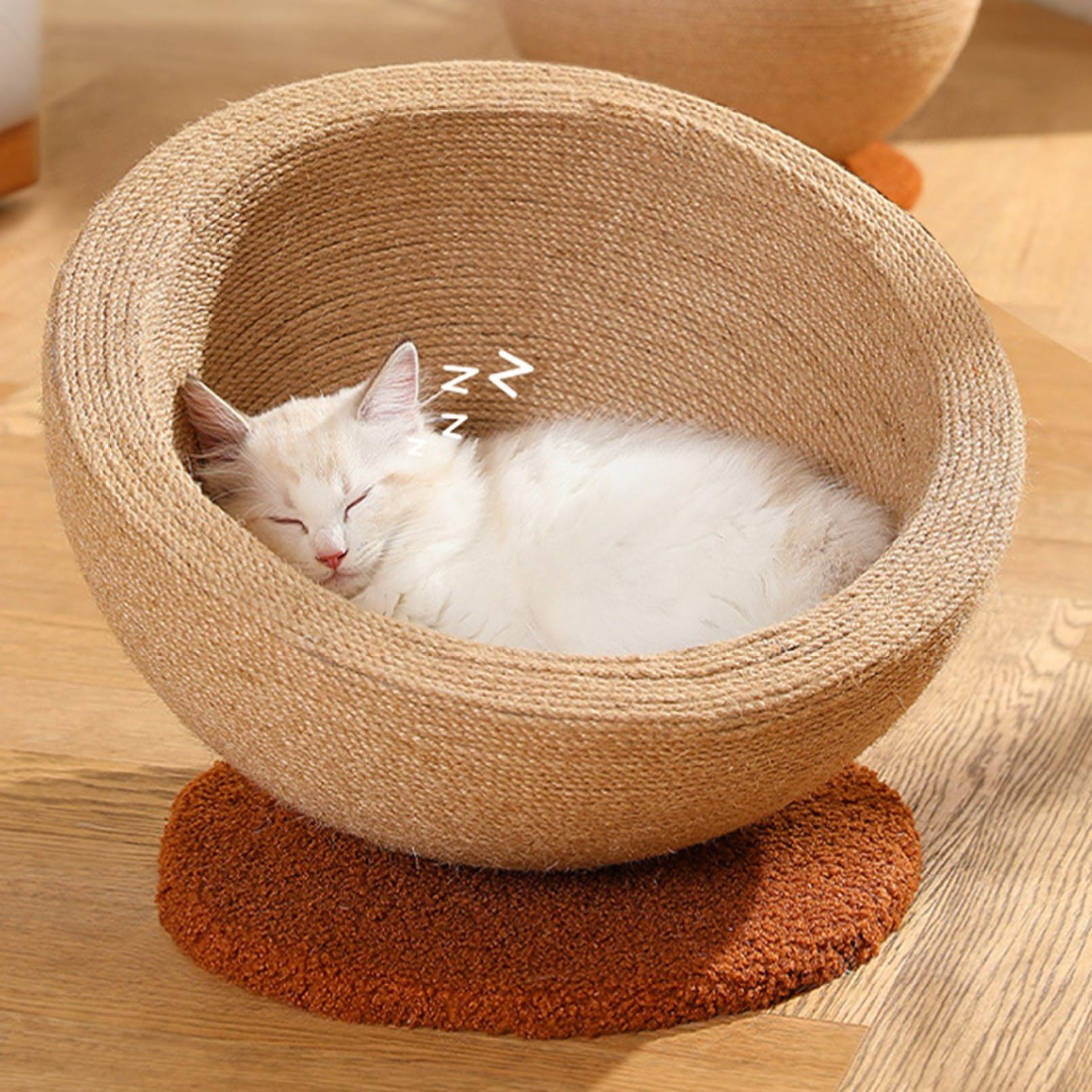 猫 猫用爪とぎ 猫爪研ぎ 猫ベット サイザル麻つめとぎ 球 どんぶり鉢 手作り 倒れない 猫住み家 猫爪とぎ 手あそび 兼ね合い感 手あそび 格好のいい 耐