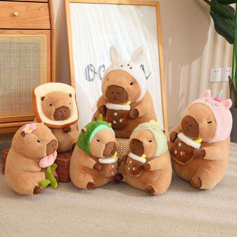 カピバラぬいぐるみ 愛らしいカピバラぬいぐるみ カピバラぬいぐるみ かわいいぬいぐるみ カピバラぬいぐるみ カピバラ ペルシュ ソフトカピバラおもちゃ 取り外し可能なヘッドカバー お