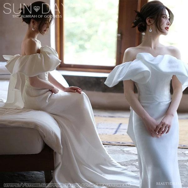 新品ウェディングドレス ウエディングドレス白 パーティー 可愛い 花嫁ロングドレス 結婚式 トレーンライン 二次会 フォームドレス お呼ばれ 挙式hs6879