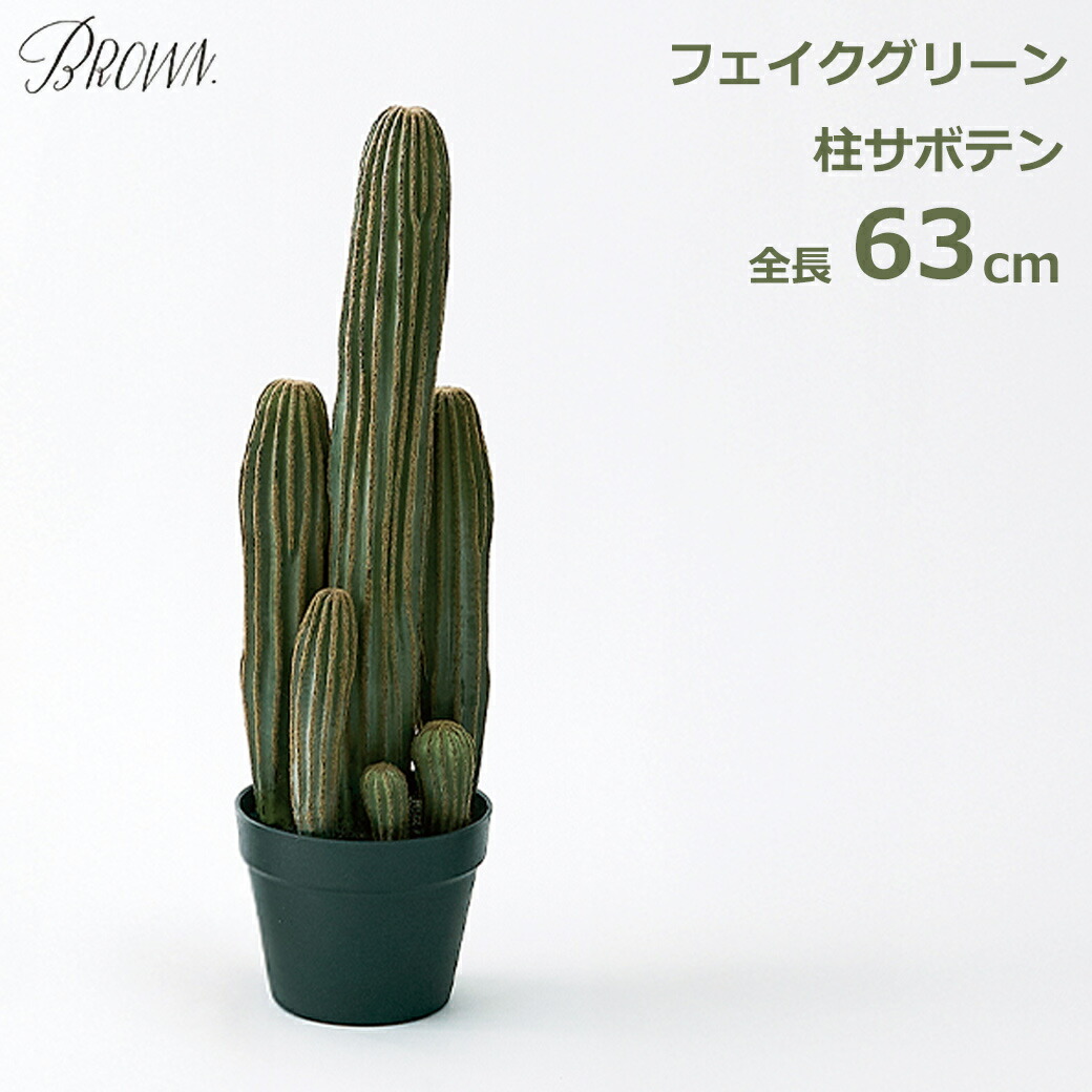 柱サボテン 63cm フェイクグリーン 造花 インテリア おしゃれ 人工 観葉植物 水やり不要 お手入れ不要 枯れない植物 トゲなし 大型 鉢付き かわいい 存在感 送料無料 ポット付き 卓上 床置き ディスプレイ ペット 子供 安心 モダン 西海岸 スタイル メンテナンスフリ