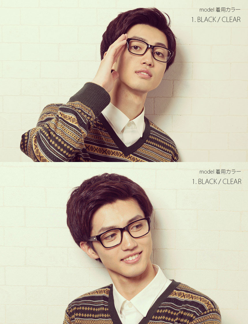 楽天市場 送料無料 全2色 Gladeli レザー テンプル 伊達メガネ G50 11 メンズ おしゃれ ブラック べっ甲 View Master