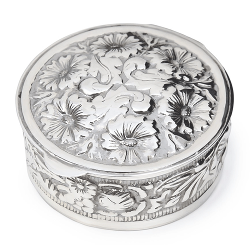 Silver Double Lidded Pill Box シルバーピルケース Amazon.com: Silver Vintage Pill Box 7 Day Metal Pill Box