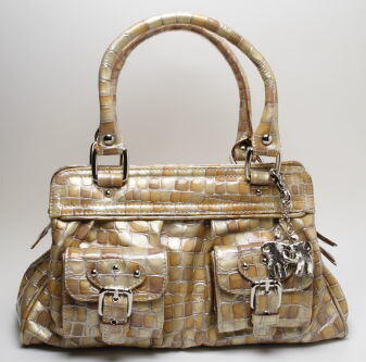 【LAMOM DICLASSIS】天使の都市 BORSA- I (No.3146) 牛型押しゴールド完成エナメル工業 御徒面子