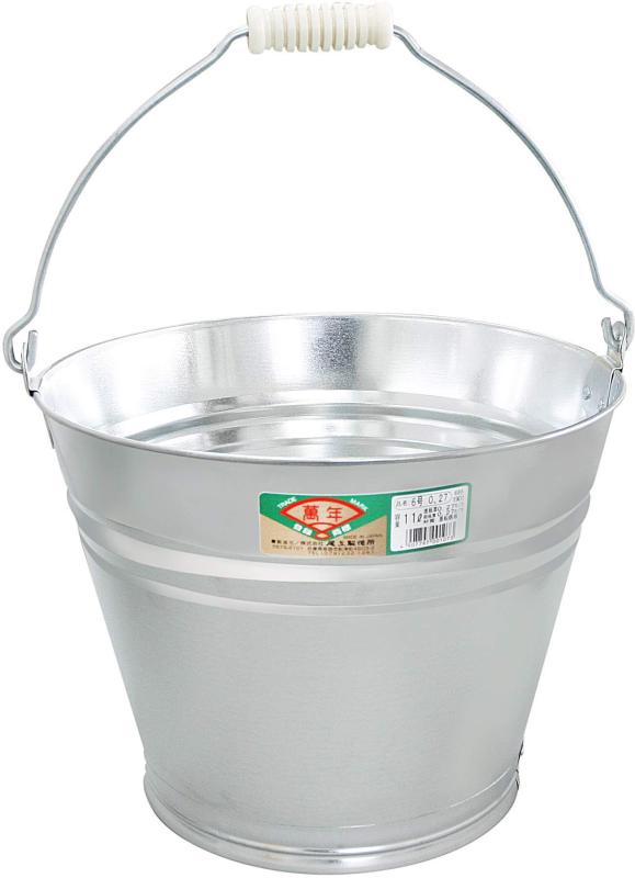 尾上製作所(ONOE) 20個入り バケツ6号0.27 G-B-11027 [11リットル ガーデニング 園芸 キャンプ 衝撃・寒さ・曲がり・折れ・火に強い トタン製 口径30.4 x 底径20.6 x 深さ22.3cm 日本製]