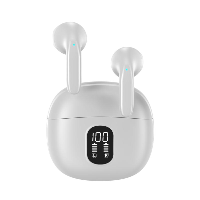 ワイヤレスイヤホン Bluetooth5.3+EDR 低消費電力 安定接続 高速通信 AACコーデック Hi-Fi音質 10mmドライバー CVC8.0ノイズキャンセリング LEDディスプレイ 最大25時間再生 自動ペアリング 片耳モード