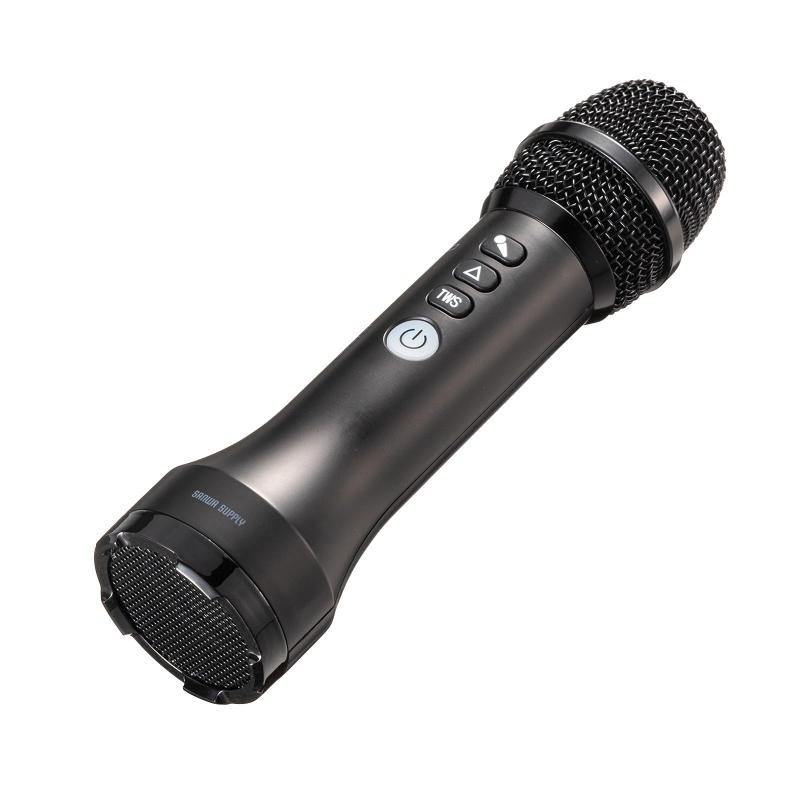 サプライ ハンドマイク型ポータブル拡声器スピーカー（Bluetooth対応・出力15W） MM-SPAMP20