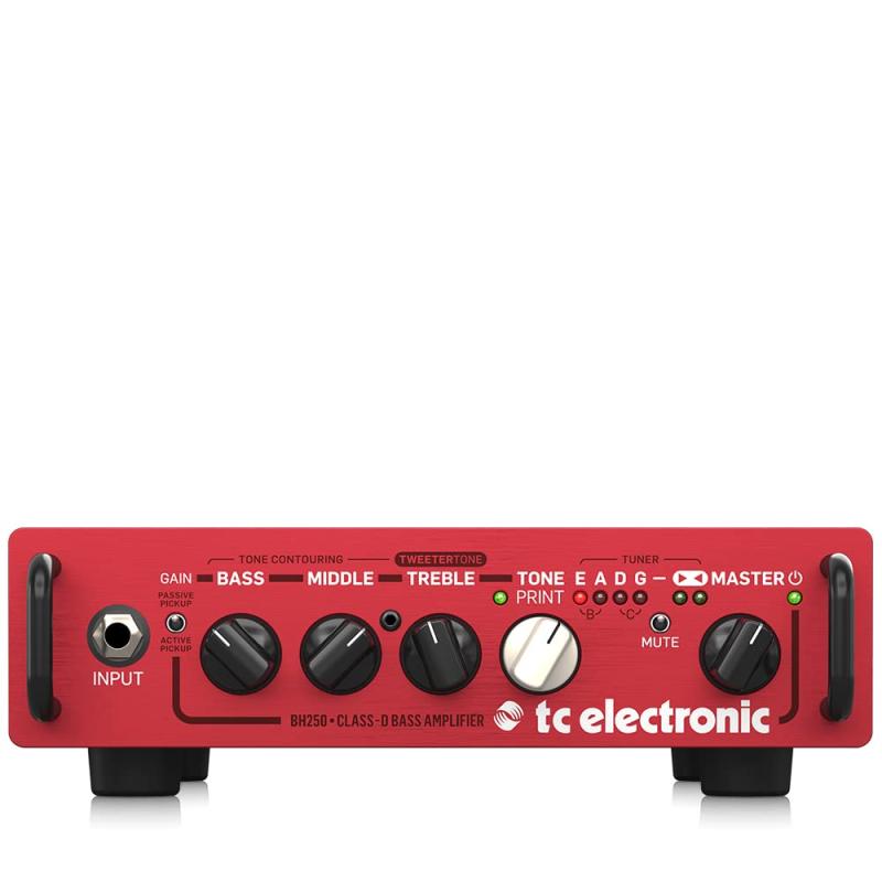 TC Elect ベースアンプヘッド 250W TonePrint対応 チューナー内蔵 コンパクトサイズ スピーカーシミュレーション付きヘッドフォンアウト BH250 Red|ビガーショップ